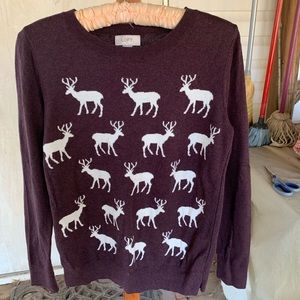 Ann Taylor Loft Reindeer Sweater